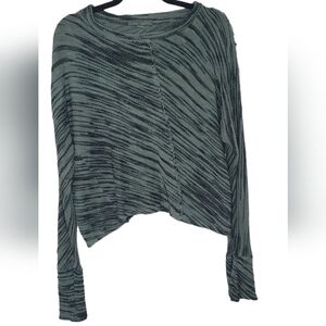 STATESIDE Cropped grunge Sweater cuff sleeves mint/sage‎ green black Size S